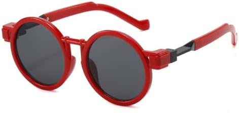 

Круглые женские солнцезащитные очки в стиле стимпанк с защитой от УФ-излучения UV400, модные мужские оранжево-синие солнцезащитные очки с прозрачной градиентной оправой MTZJH, Red Grey