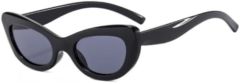 

Ретро-очки «кошачий глаз» для женщин и мужчин, классические винтажные солнцезащитные очки с защитой от УФ-излучения UV400 для использования на открытом воздухе MTZJH, Black