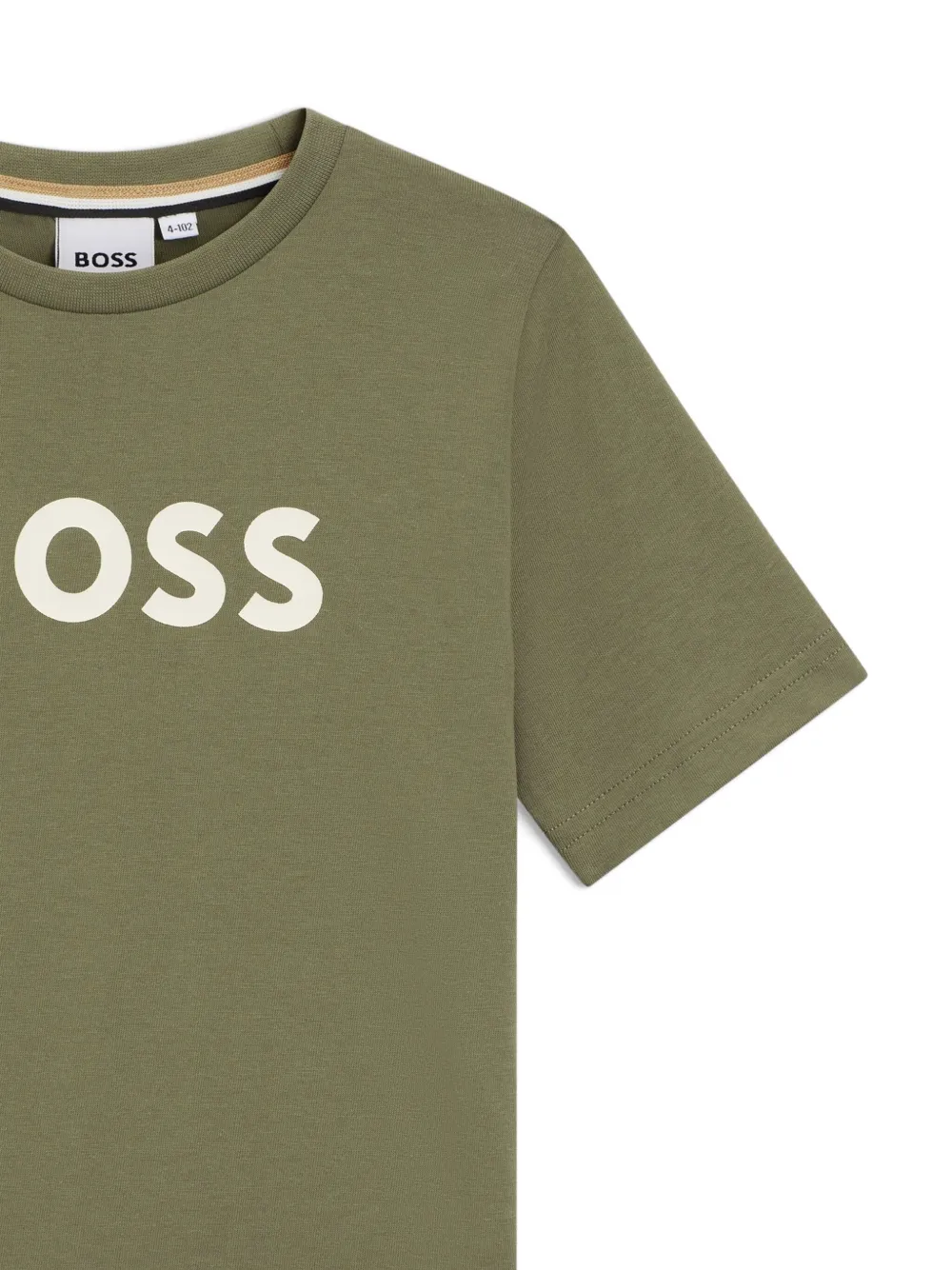Футболка с короткими рукавами и принтом-логотипом Boss Kidswear, зеленый — фото 3