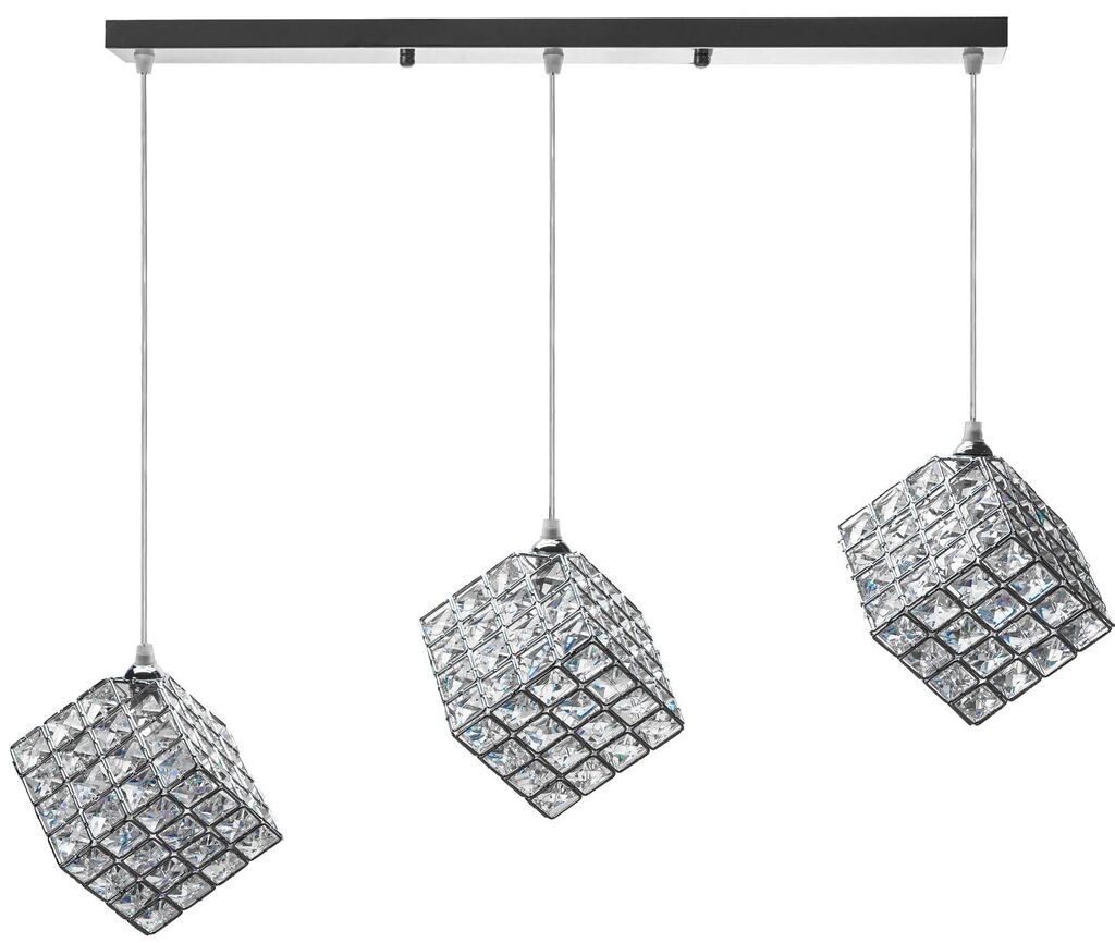 

Подвесной светильник Toollight App723-3Cp Glamour Cube Chrome, 3 источника света G9 Toolight, серебро