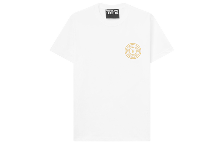 

VERSACE JEANS COUTURE Футболка мужская белая SS22, Белый, VERSACE JEANS COUTURE Футболка мужская белая SS22