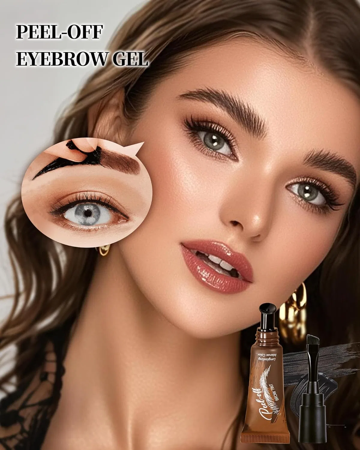 Гель для бровей Tattoo Eyebrow Gel, набор 2 шт, 6.8 мл, оттенок 05 Black, LYSdefeu — фото 2