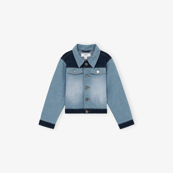

Джинсовая куртка Briar в стиле пэчворк для детей 4-13 лет Reiss, синий