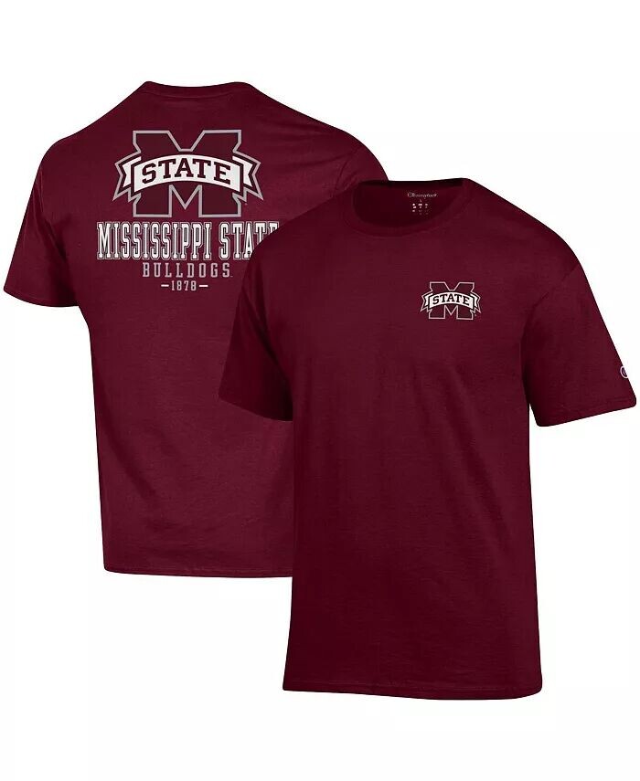 

Мужская темно-бордовая футболка Mississippi State Bulldogs Stack 2-Hit Champion