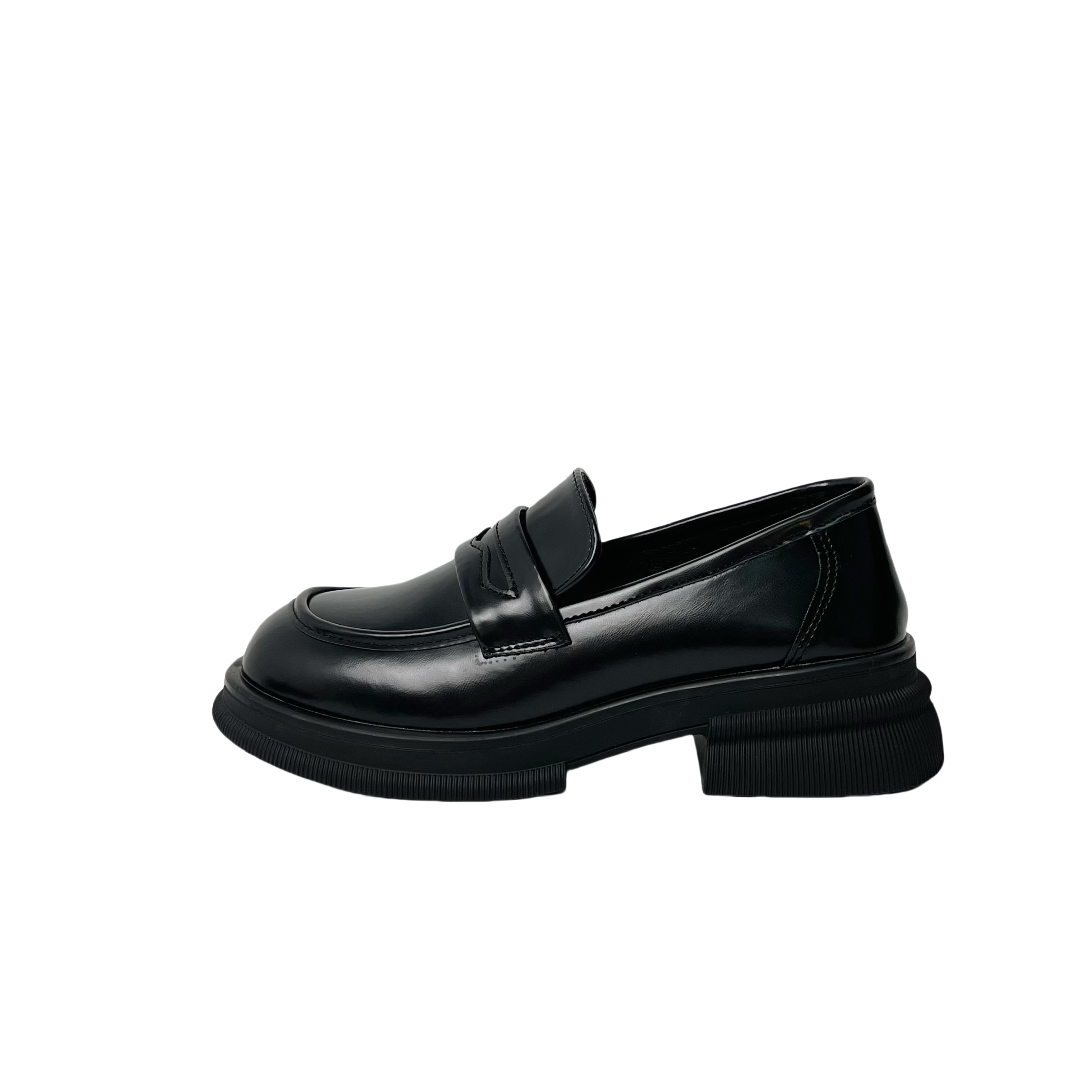KAISER Женские лоферы из глянцевой кожи черные, цвет Glossy Leather Black