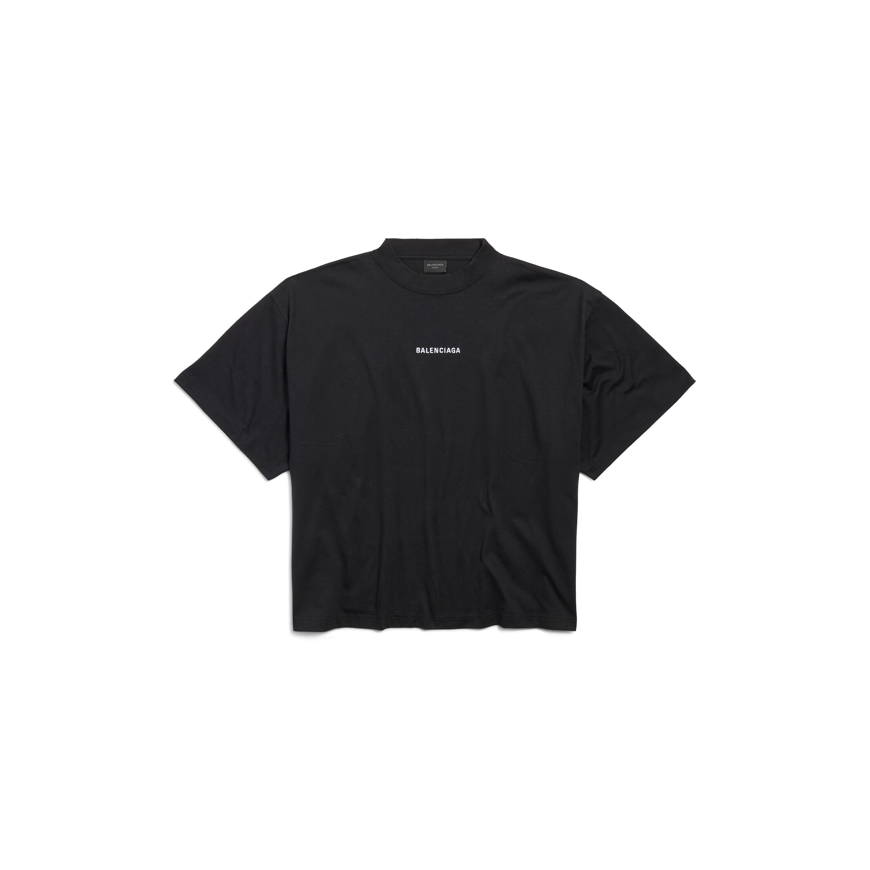 

Футболка Balenciaga Back Cropped, черный/белый
