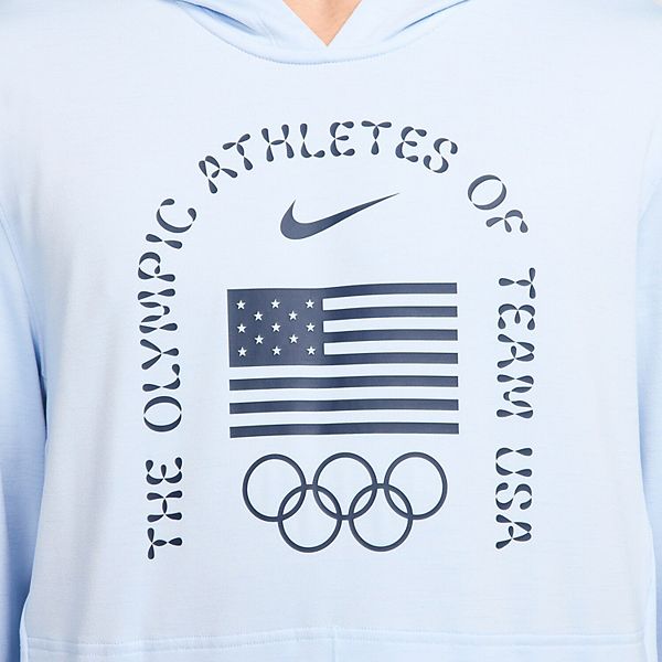 Мужская светло-голубая толстовка с длинным рукавом team usa restore Nike — фото 4