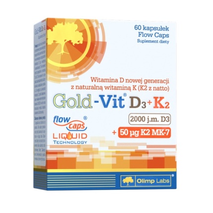 

Gold Vit D3+K2 2000 МЕ 60 капсул Olimp