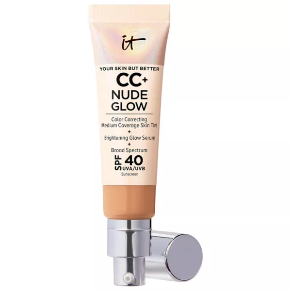 

Cc+ nude glow легкая тональная основа + сыворотка для сияния с spf 40 и ниацинамидом It Cosmetics, цвет neutral tan