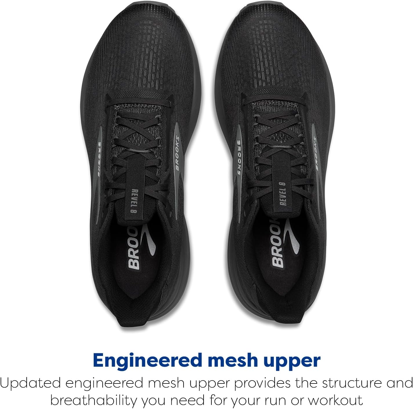 Мужские кроссовки Brooks Revel 8 для бега и ходьбы с нейтральной поддержкой, Primer/Blackened Pearl — фото 4