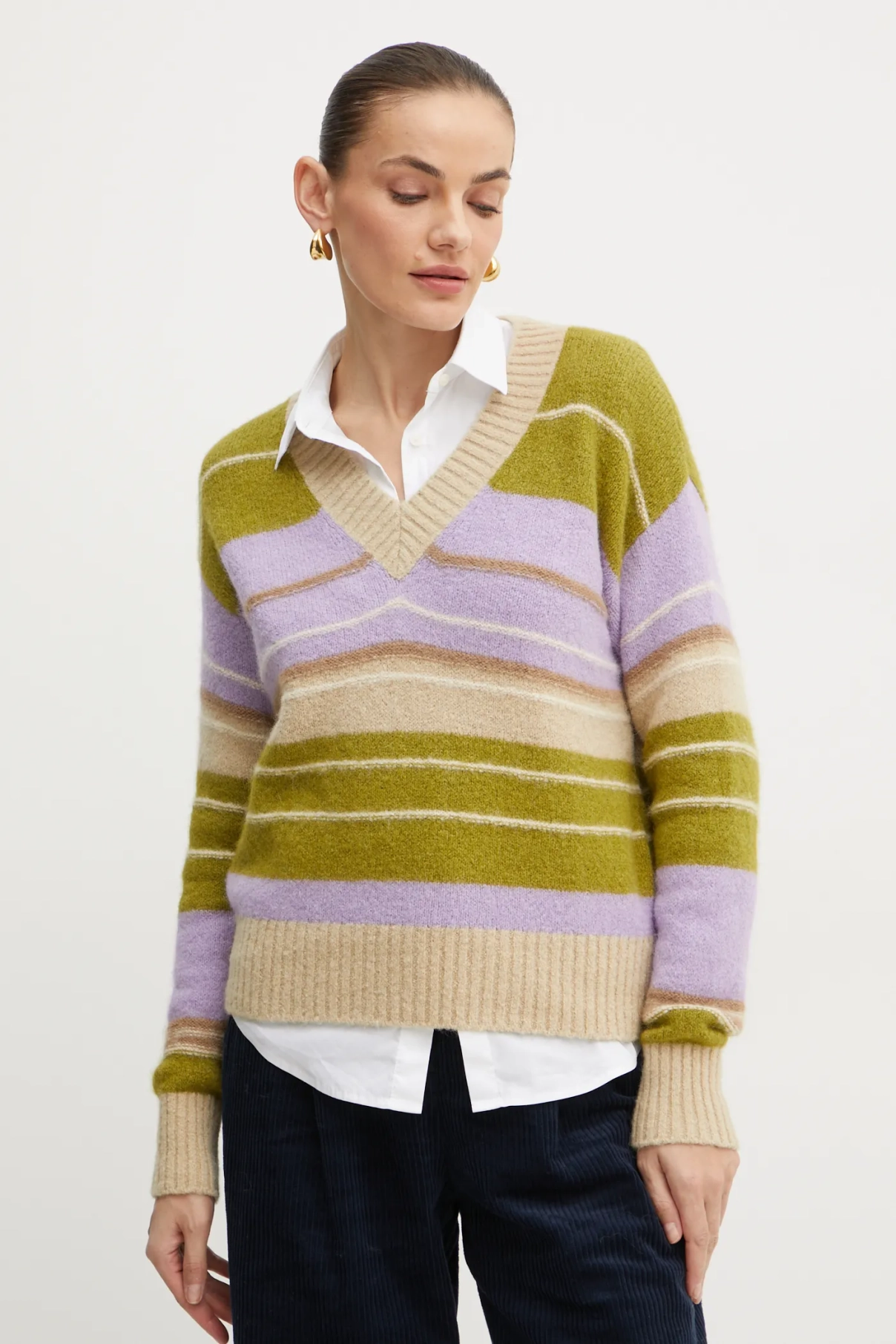

Свитер из смесовой шерсти Weekend Max Mara, зеленый