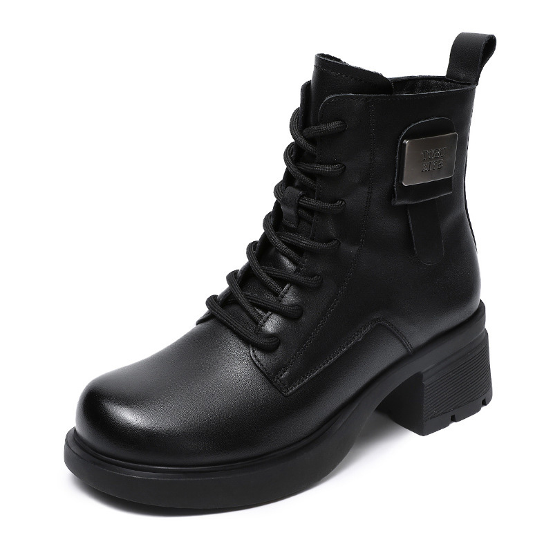 Короткие ботинки Martin 5,5 см женские Devanro, Black