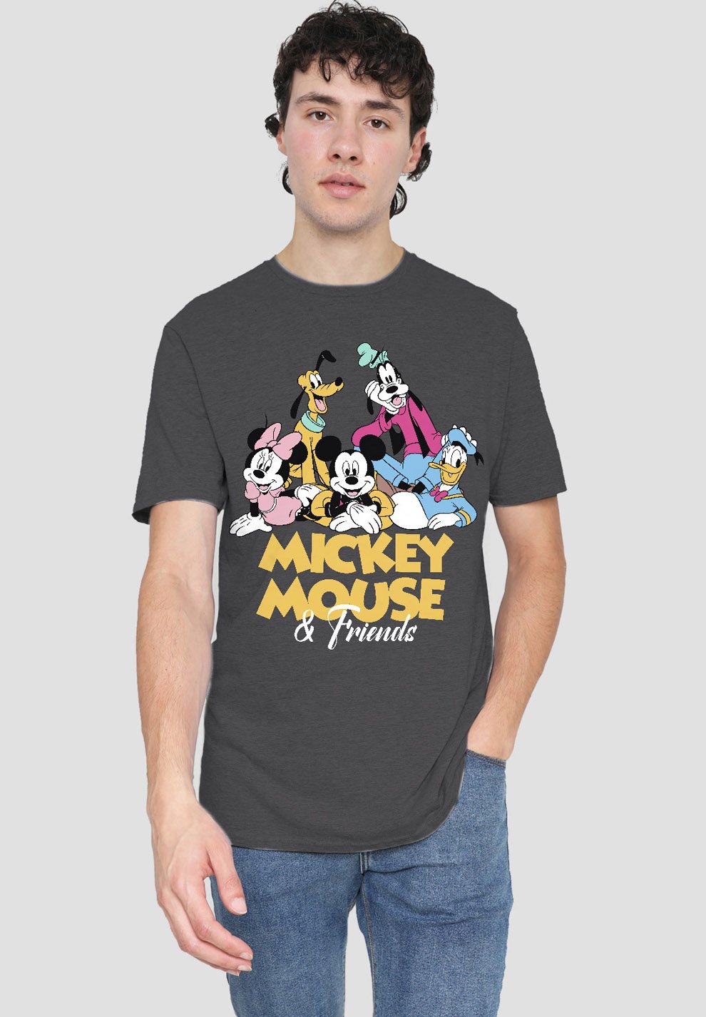 

Футболка с принтом MICKEY MOUSE AND FRIENDS Disney, антрацит