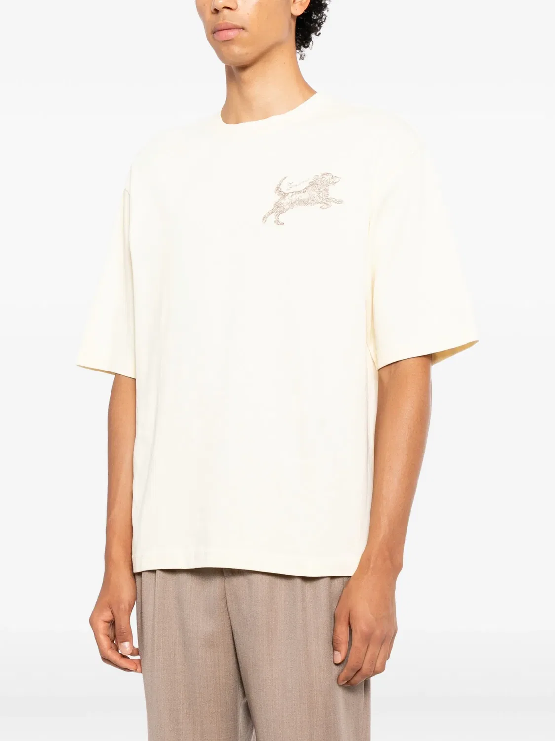 Футболка с принтом Jacquemus, нейтральные цвета — фото 3