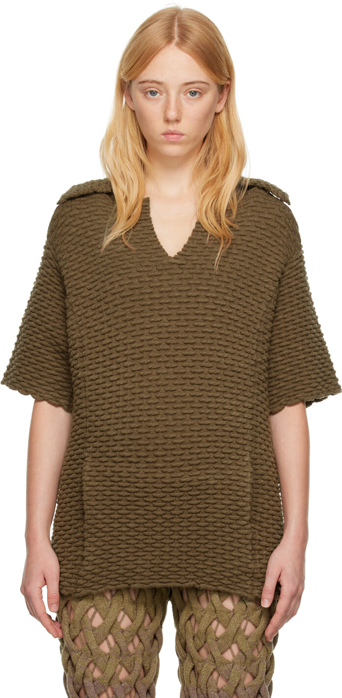 

Поло SSENSE Exclusive Khaki Peanut Isa Boulder, Коричневый, Поло SSENSE Exclusive Khaki Peanut Isa Boulder