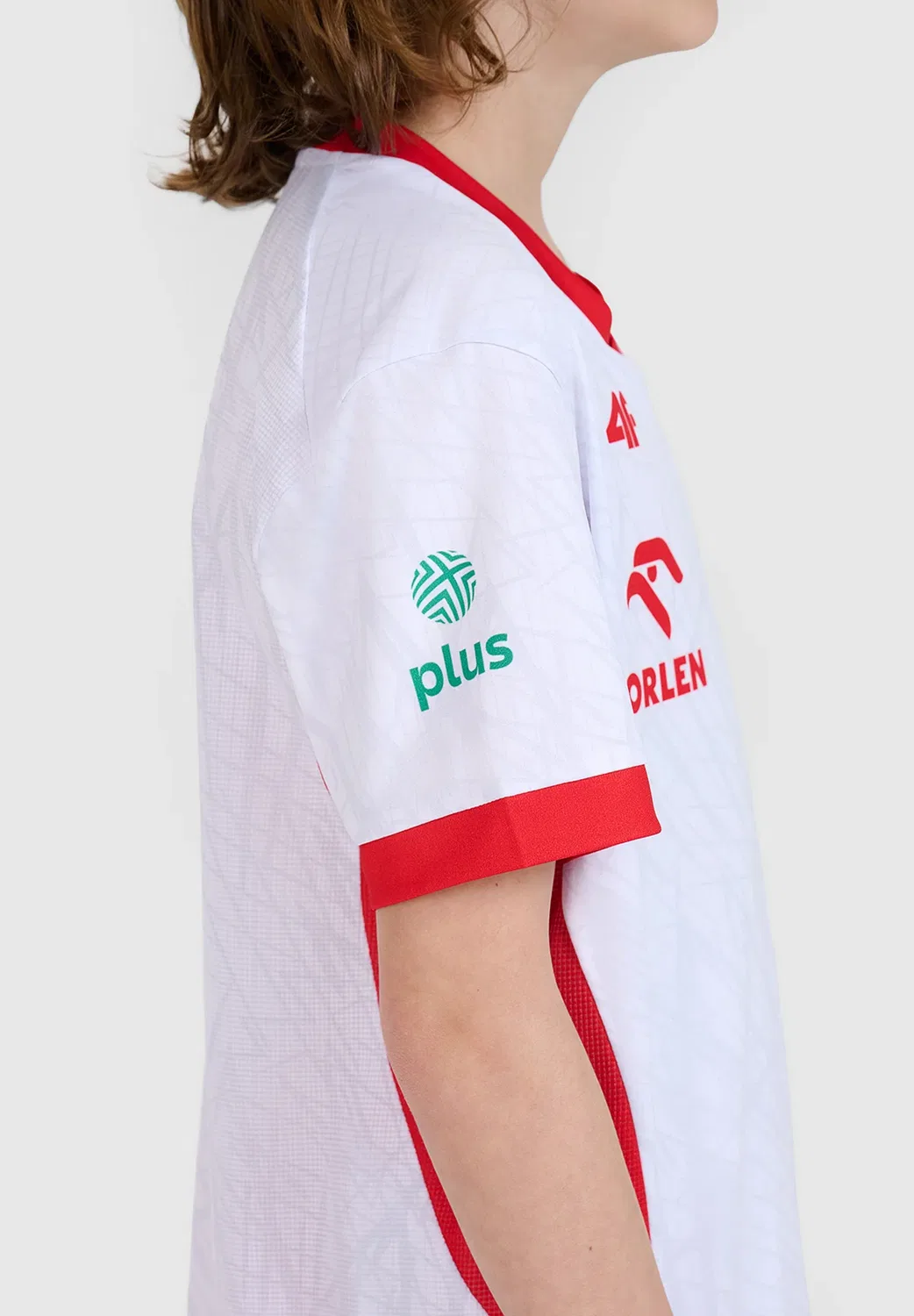 Koszulka meczowa dziecięca x polska siatkówka - спортивная футболка 4F, White — фото 4