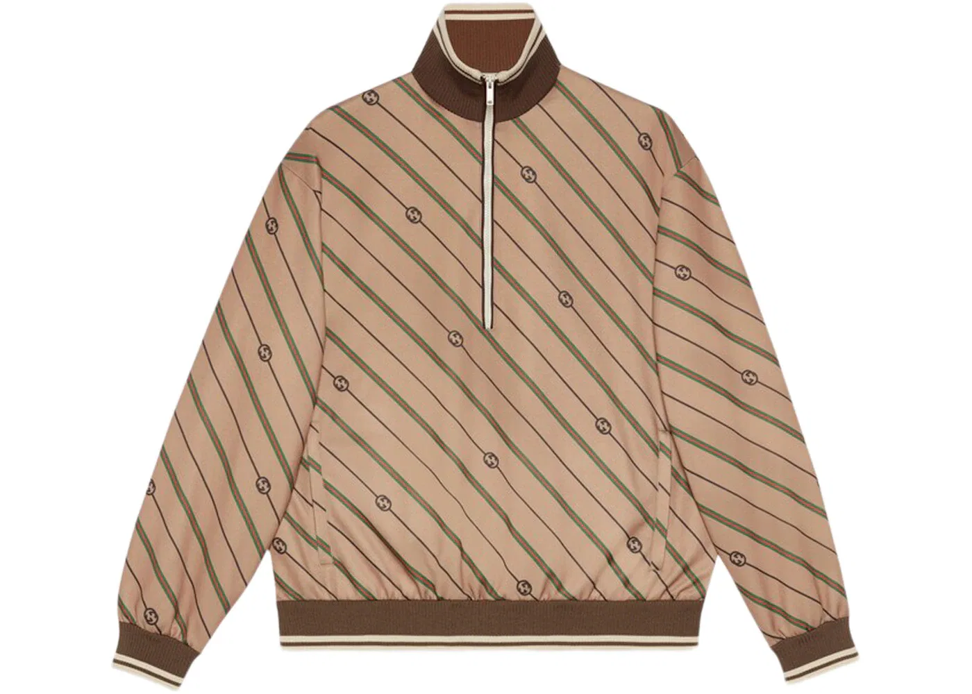 Мужская куртка с принтом Jacket Gucci, Beige/Brown
