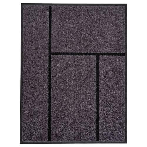 Коврик придверный Ikea Koge, 69x90 см, серый/черный