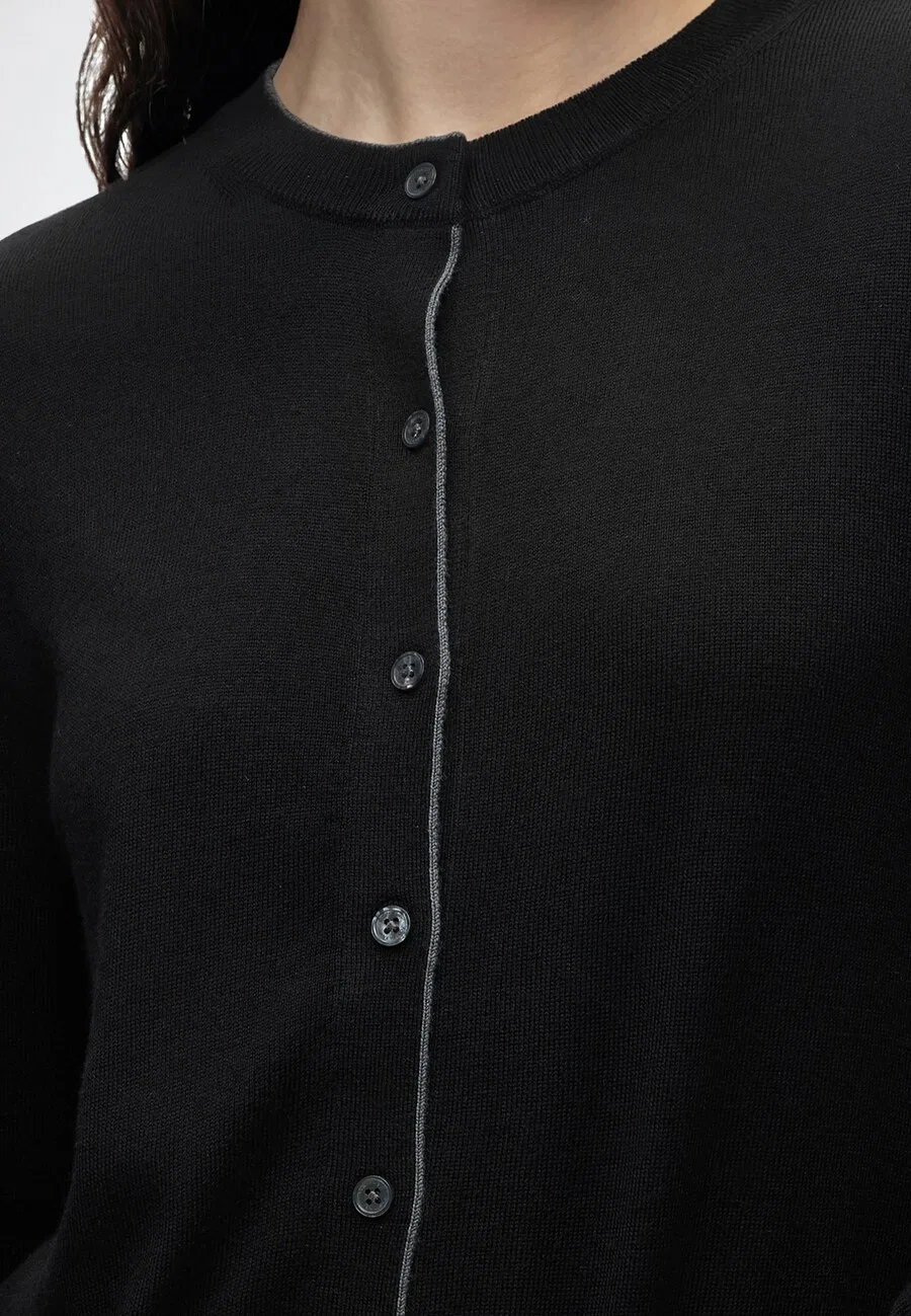 Вязаный кардиган Calvin Klein черного цвета — фото 3