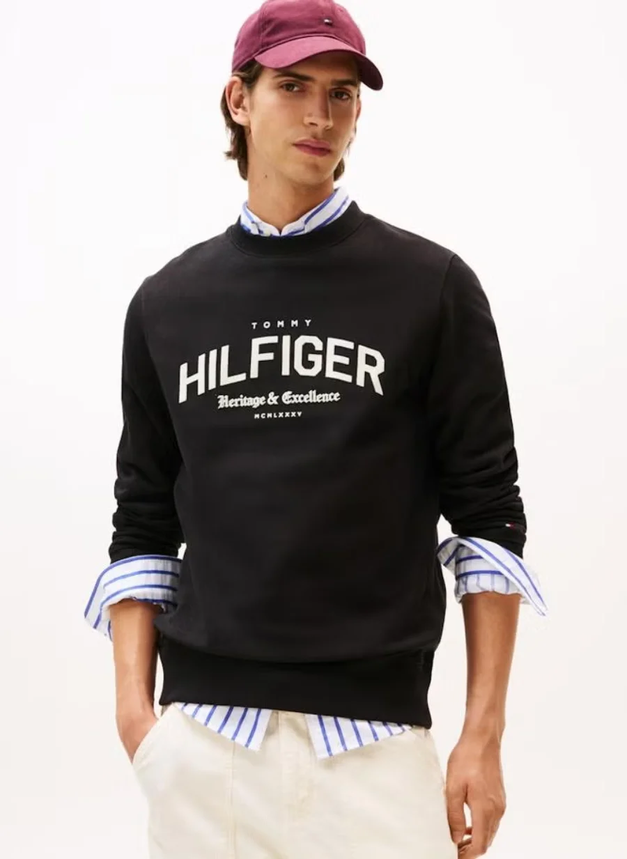 Свитшот Tommy Hilfiger Arch Logo, черный