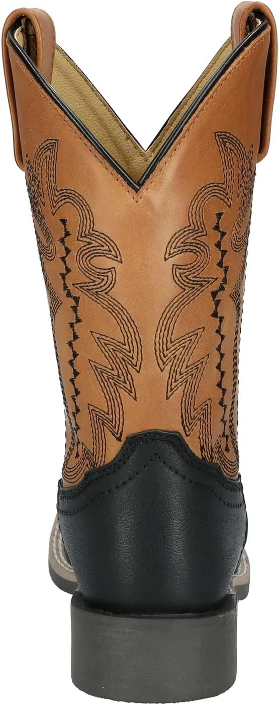 Детские ботинки для мальчиков с квадратным носком Garrett Smoky Mountain Boots, Black/Tan — фото 3