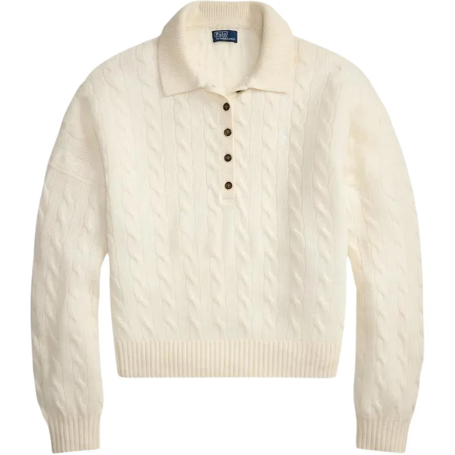 Женское поло с воротником, свободный крой, Polo Ralph Lauren, White