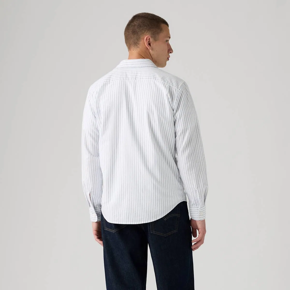 Классическая стандартная оксфордская рубашка с одним карманом Levi's, Bridey Oxford Stripe Bright White - White — фото 4