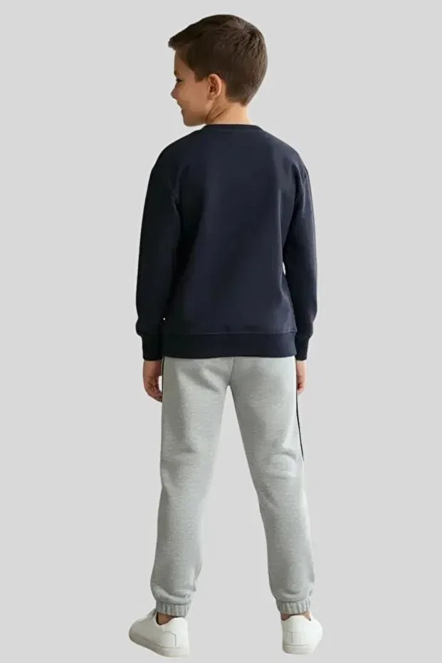 Детский спортивный костюм для мальчиков с принтом Brooklyn Printed Tracksuit Set Ww Waka Waka Kids Store, Smoked — фото 3