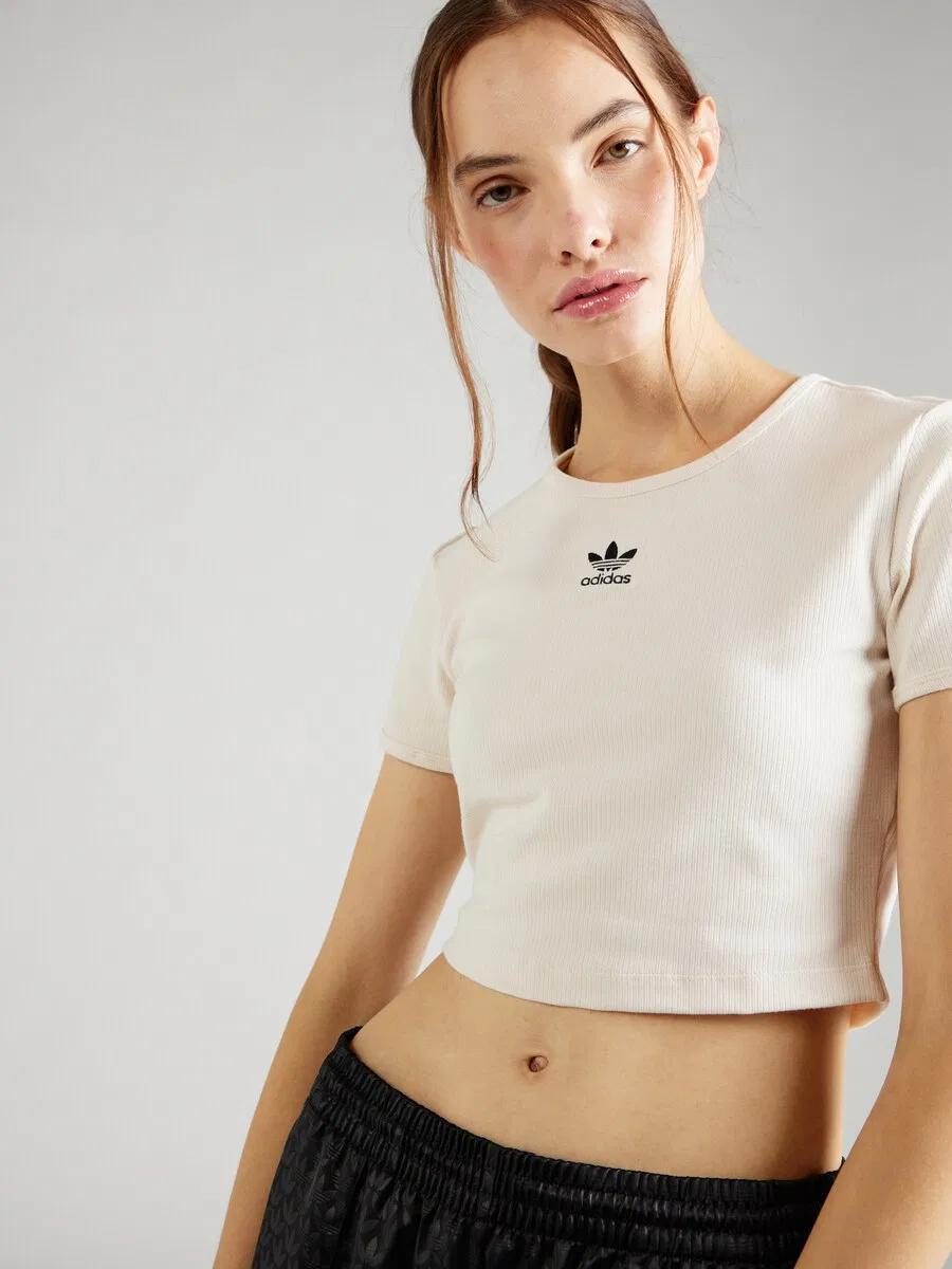 Футболка ADIDAS ORIGINALS 'Essentials' в натуральном белом цвете — фото 2