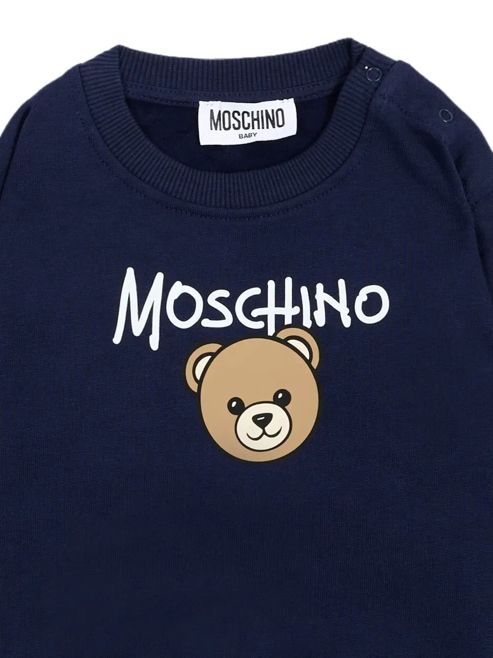 Свитер с медвежонком Тедди Moschino Kids, синий — фото 3