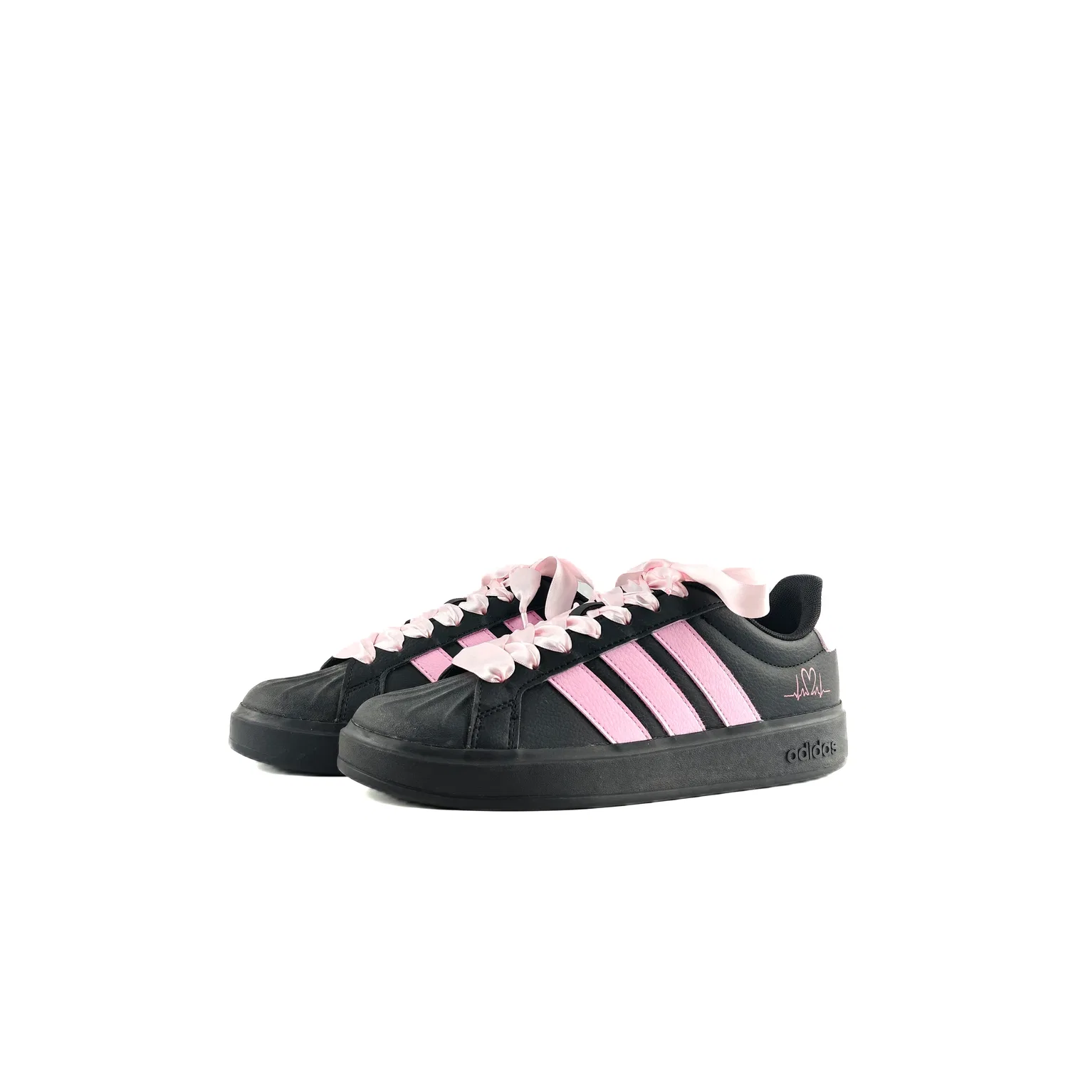 Детские кроссовки для скейтбординга Street Talk Adidas, Black Pink — фото 4