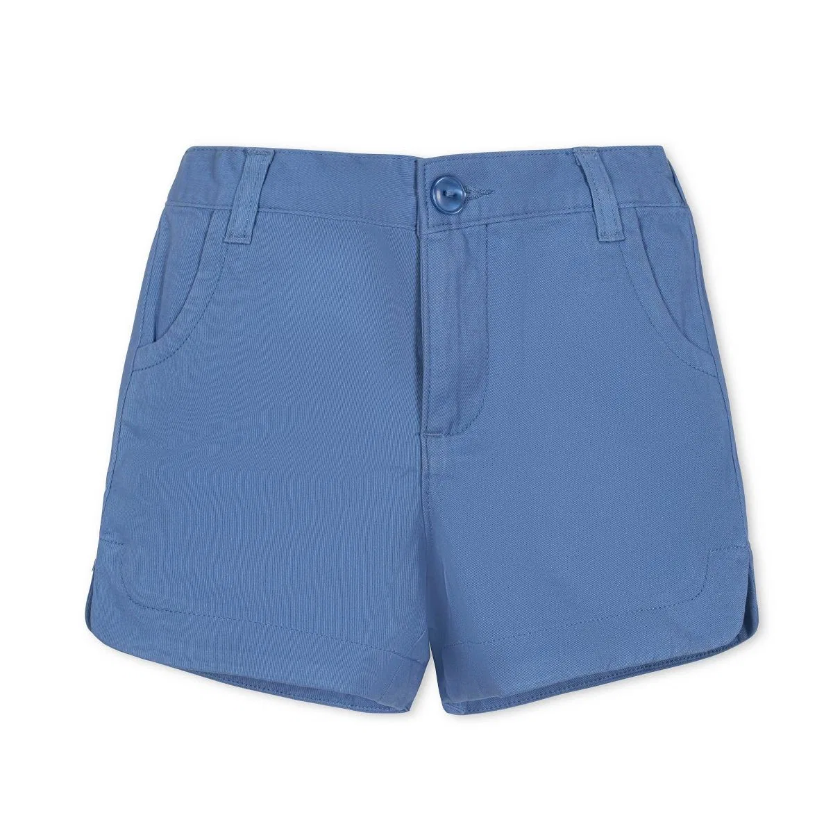 Детские шорты для девочек из органического хлопка с застежкой Hope & Henry, Coastal Blue