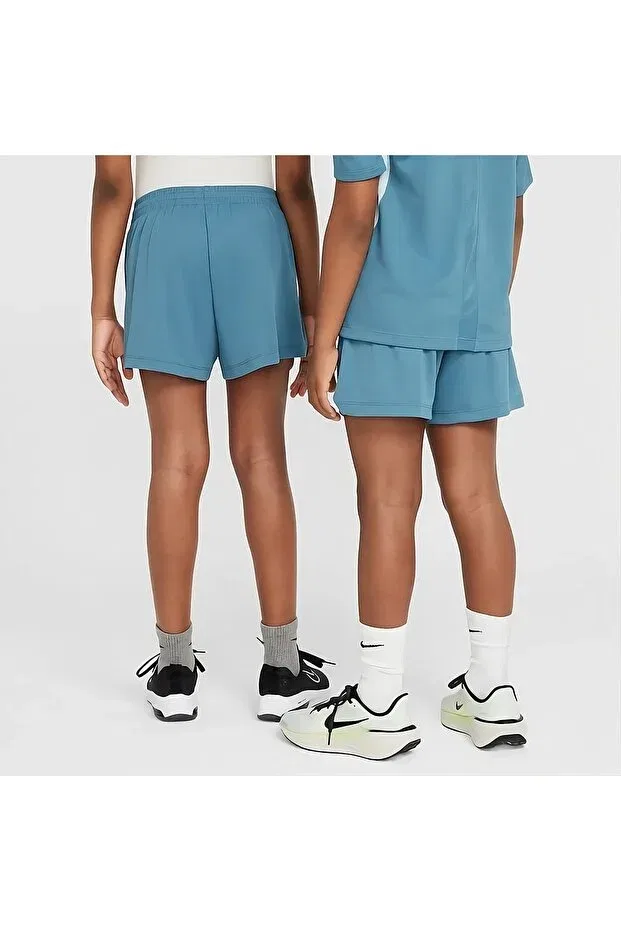 Детские шорты для девочек спортивные с регулируемым поясом Nike, Turquoise — фото 2