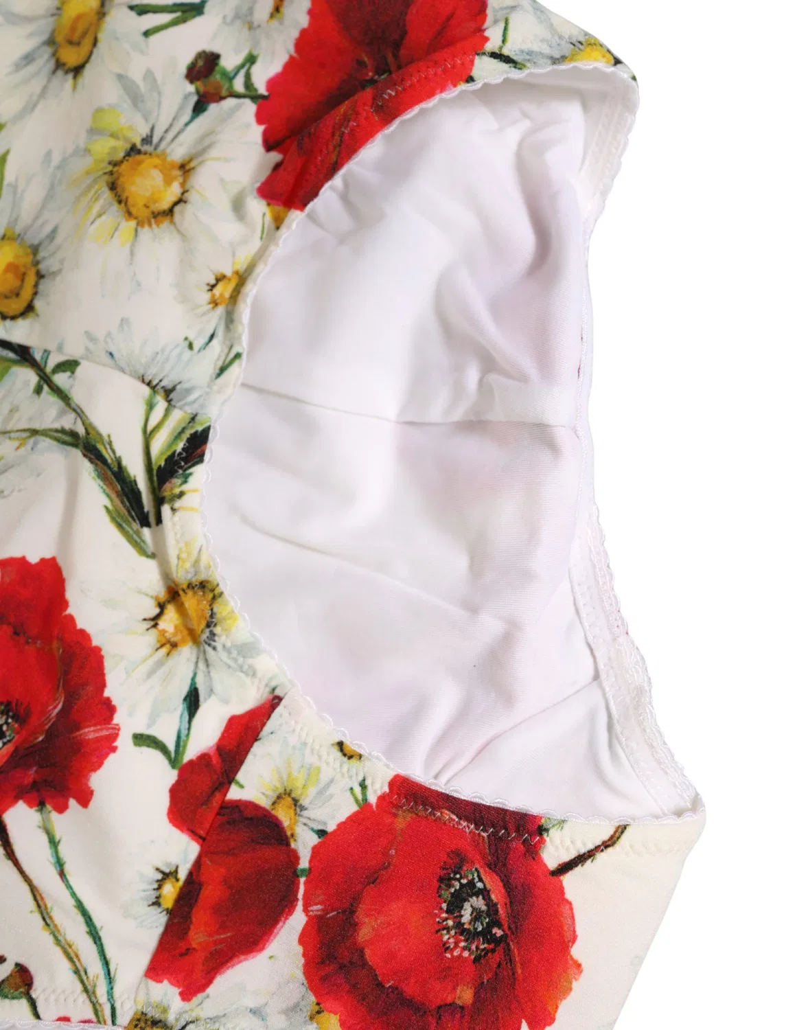 Женские трусы с высокой посадкой с цветочным принтом Dolce & Gabbana, White — фото 4