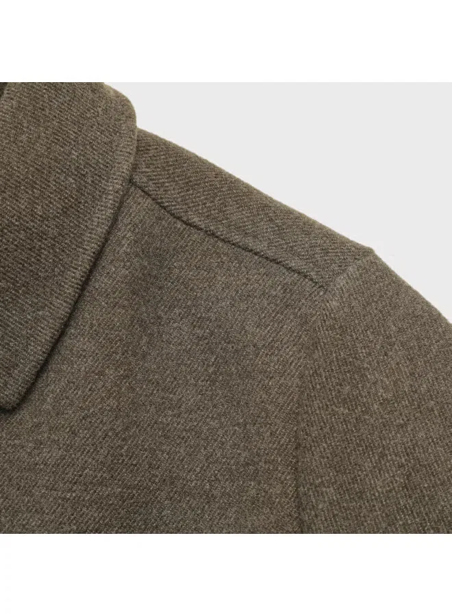 Куртка с молнией и лацканами Zara, серо-коричневый — фото 4