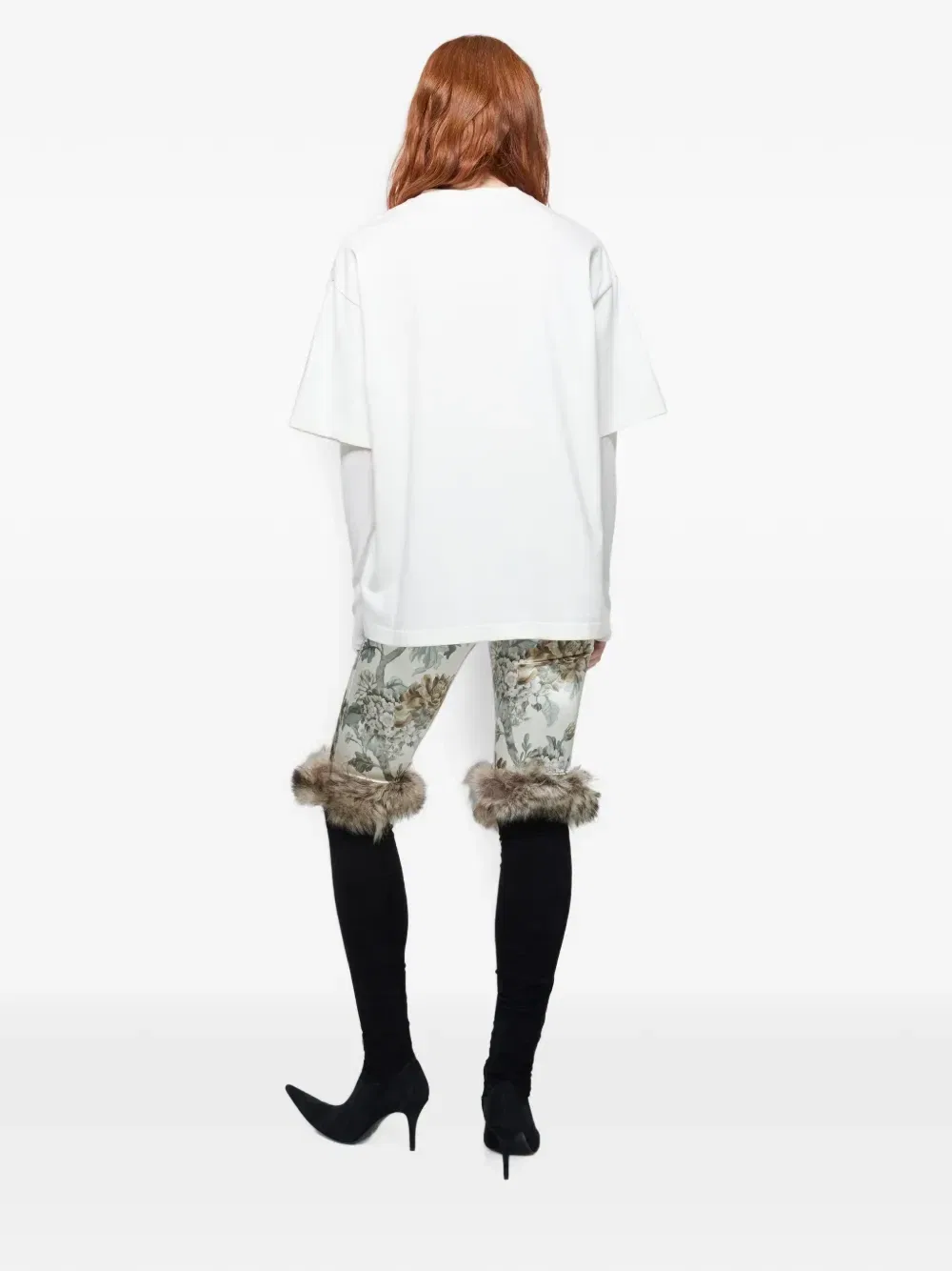 Футболка с вышивкой Acne Studios, бежевый — фото 3