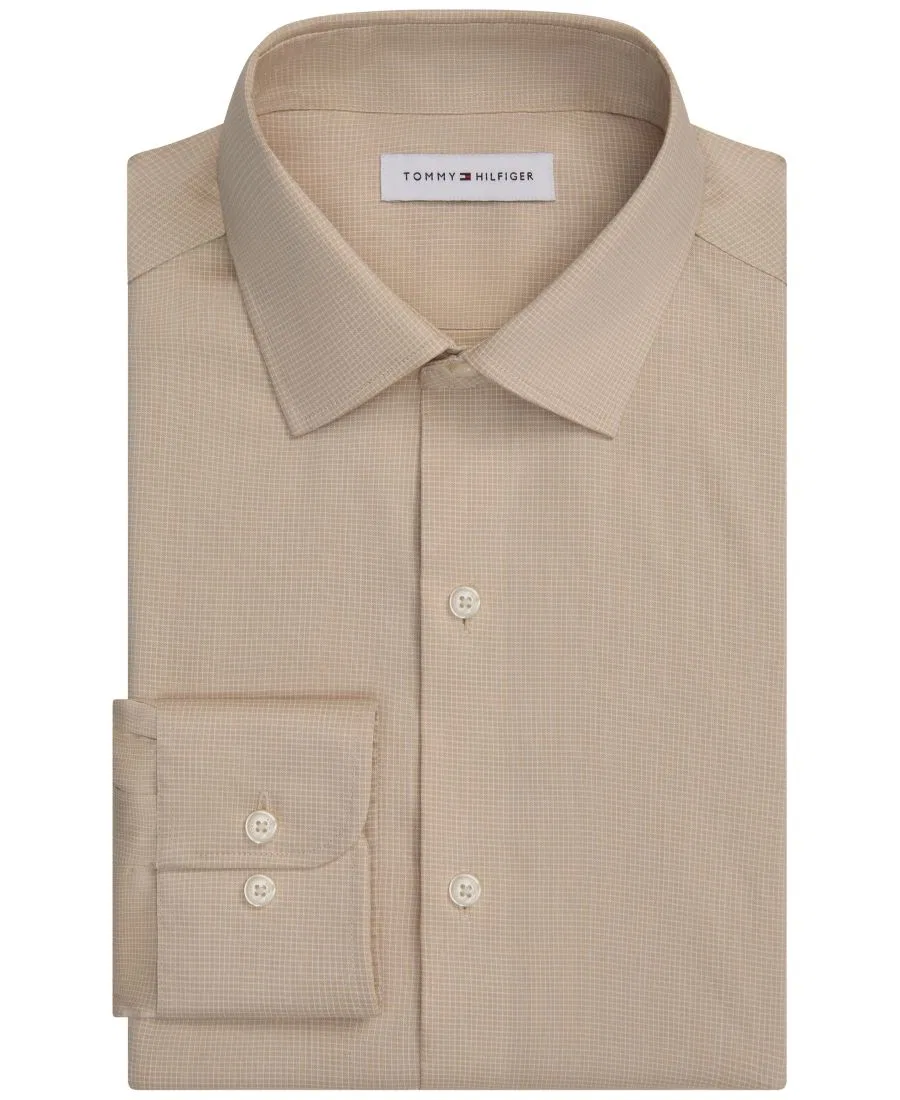 Мужская рубашка-поло с принтом в клетку Tommy Hilfiger, Beige