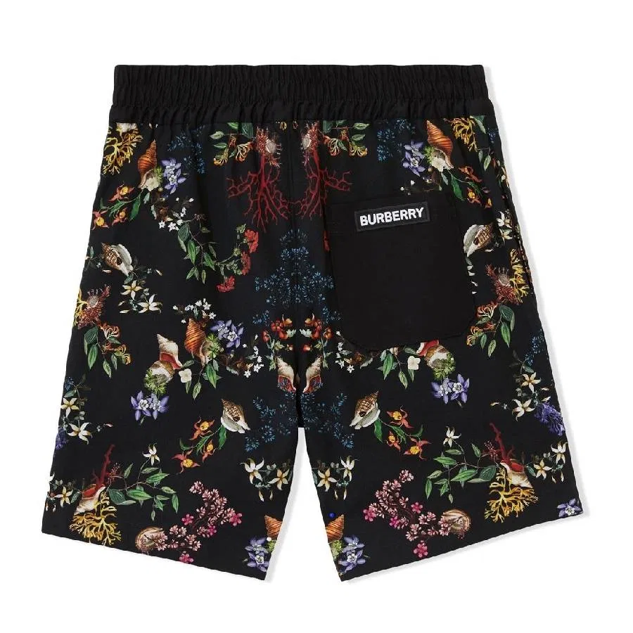 Шорты с цветочным принтом Floral-Print Cotton Shorts Burberry — фото 2