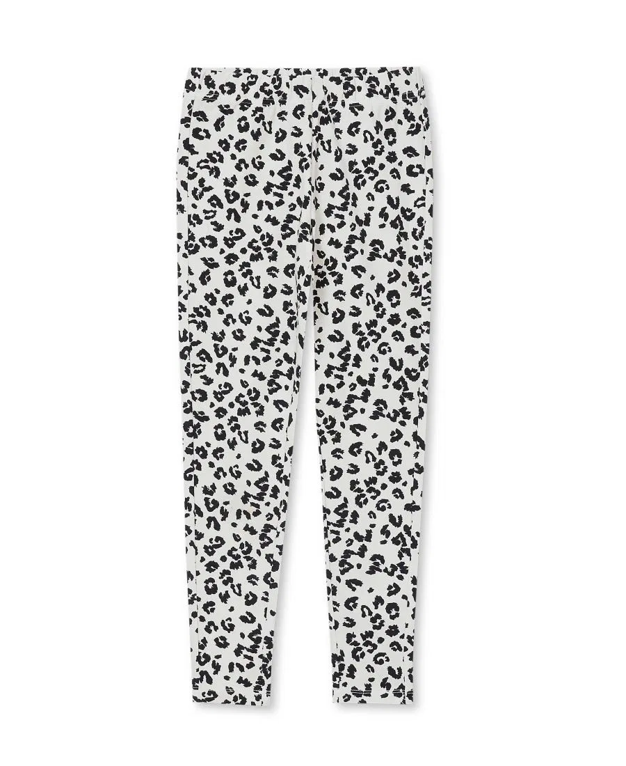 Леггинсы для девочек из强化 хлопка с принтом, модель Girls Plus Tough Cotton Leggings Lands' End, Cheetah/Putty