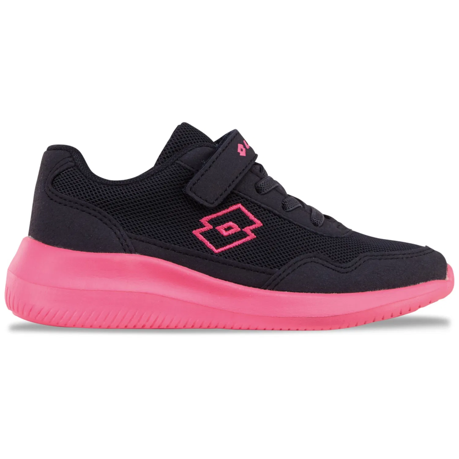 Детские спортивные кроссовки с кожаными вставками Lotto, Navy-Pink