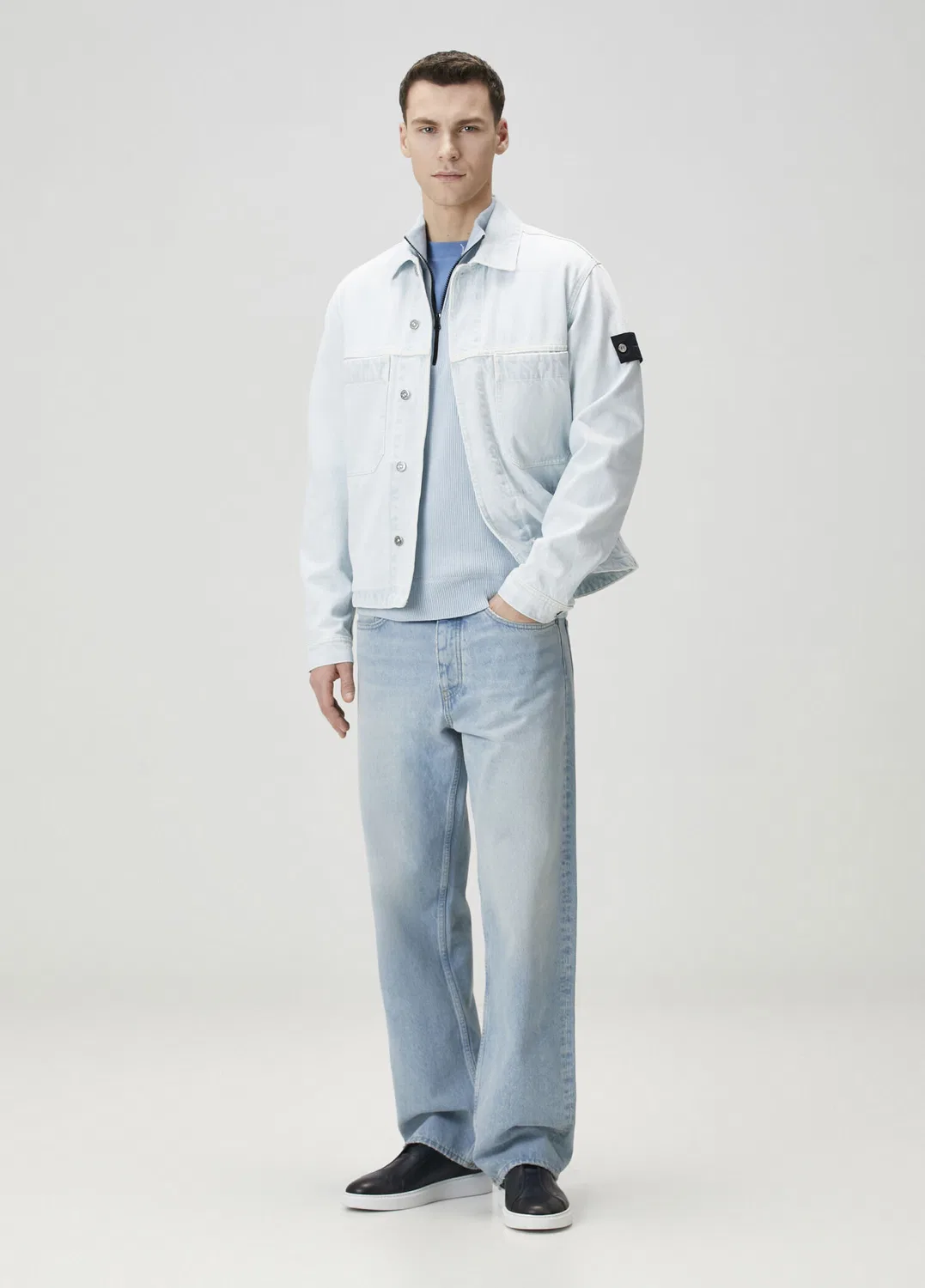 Трико Stone Island, светло-синий — фото 2