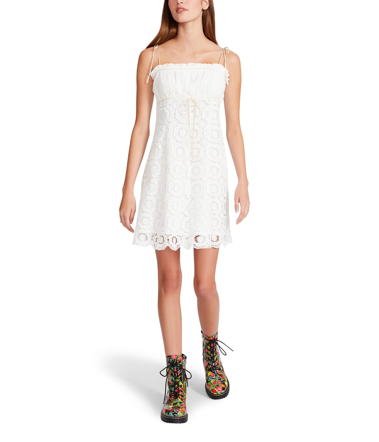 

Платье Betsey Johnson, Novelty Cotton and Venise Lace Tulip Mini Dress