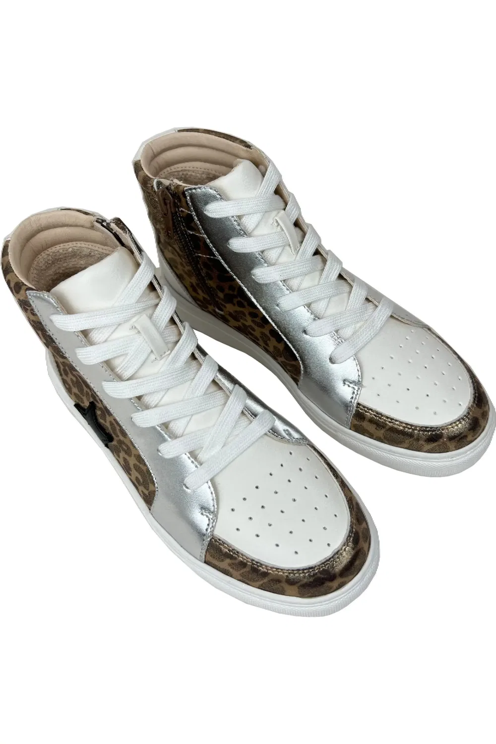 Кроссовки детские высокие Miss Hannah Yosi Samra, Leopard/Black/Silver