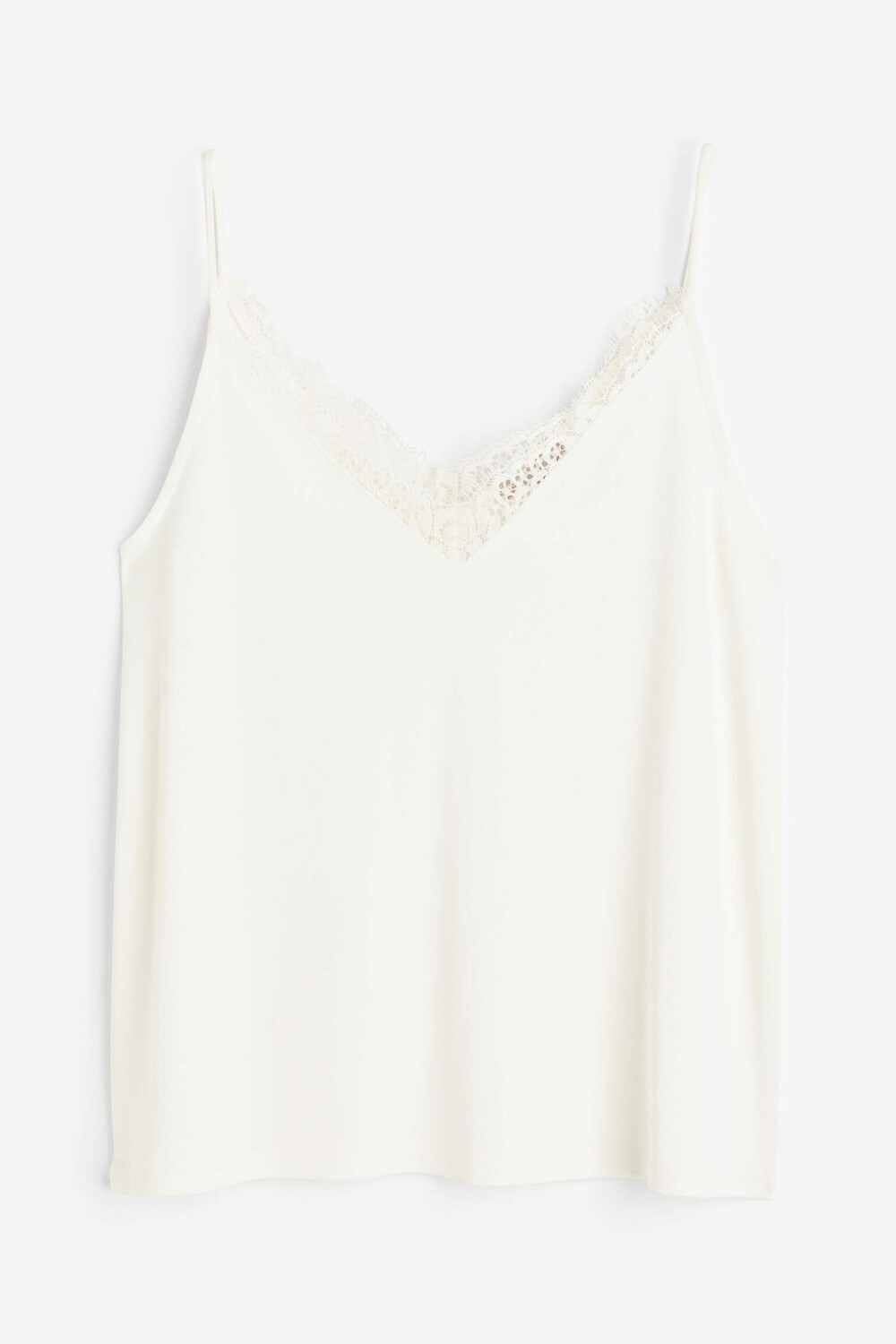 

Топ H&M Lace-trimmed Camisole, кремовый