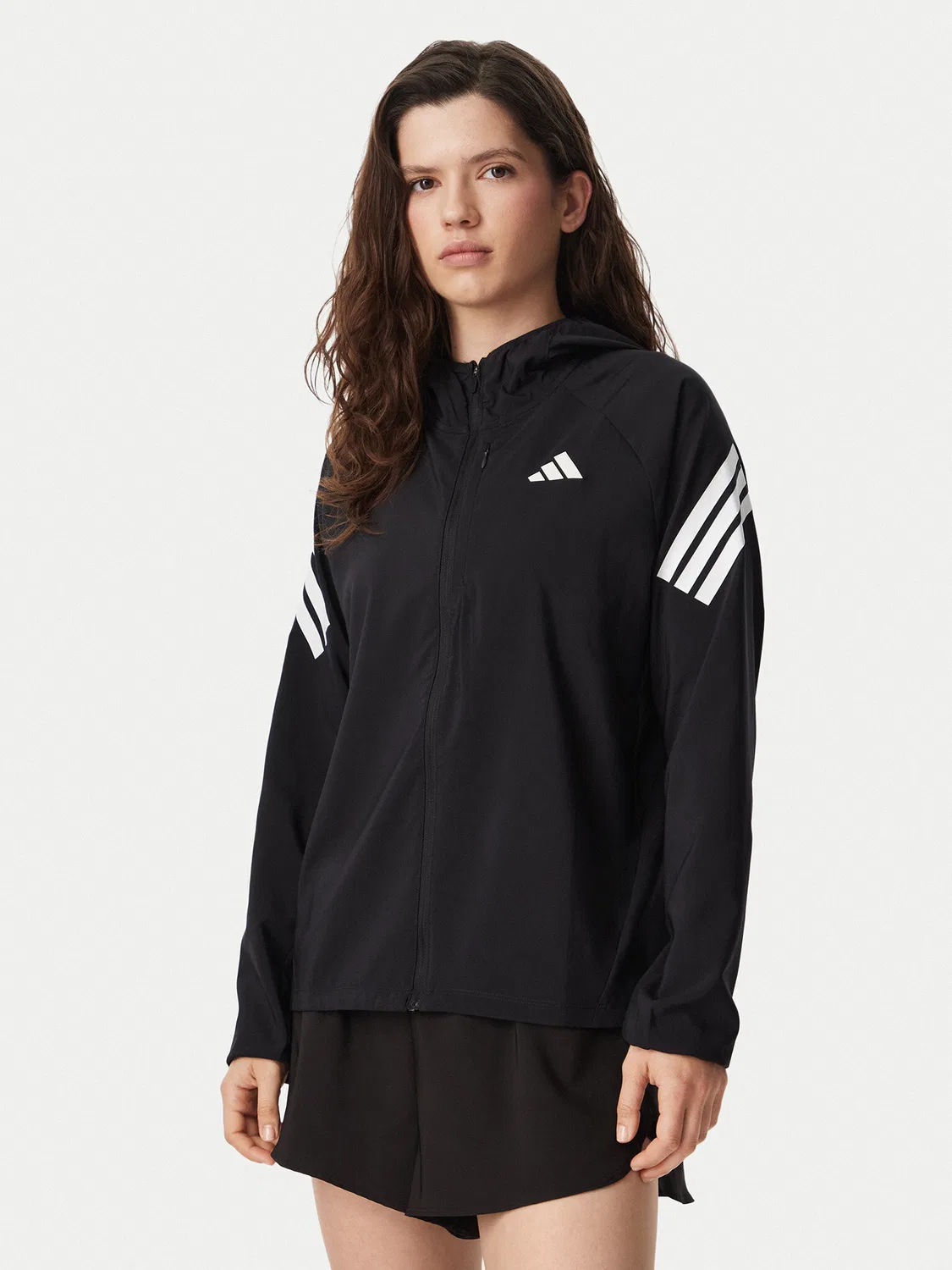 Женская демисезонная куртка стандартного кроя Running Adidas, черный