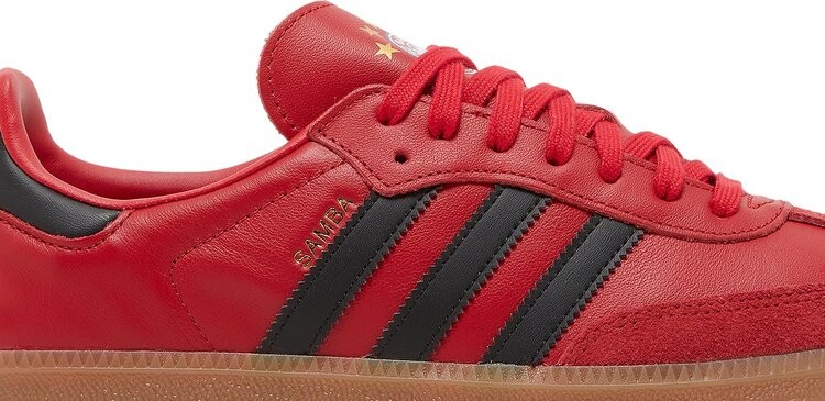 Кроссовки Adidas FC Bayern Munich x Samba Team 'Power Red Black', красный — фото 3