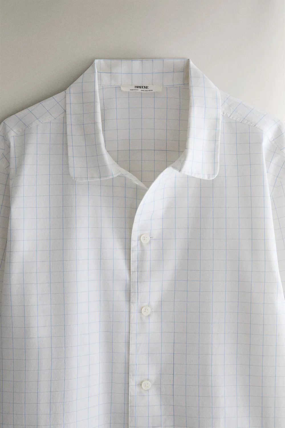 Клетчатая рубашка ZARA, Oyster-white — фото 2