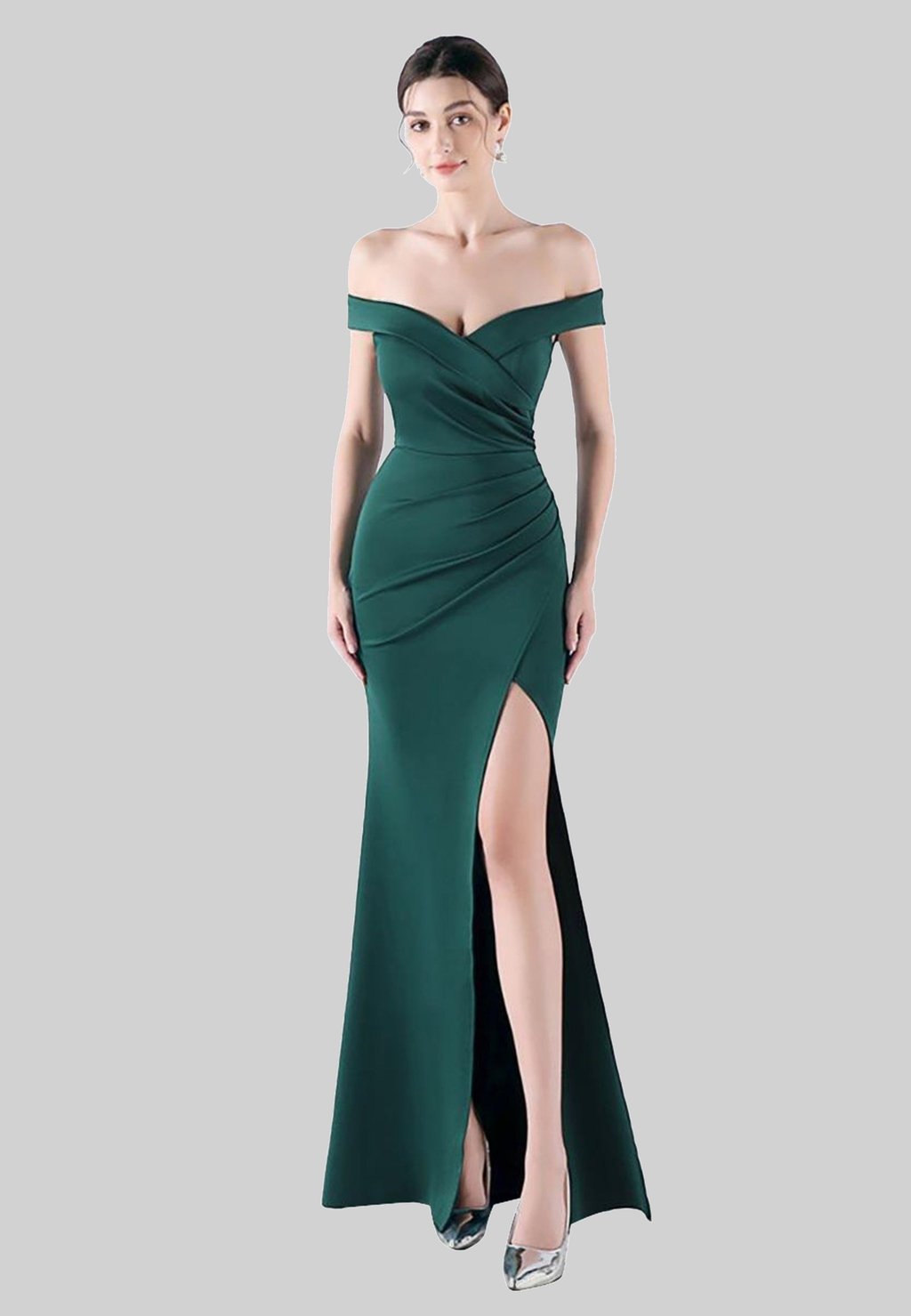 

Платье ABEND OFF SHOULDER Moda Minx, темно-зеленый