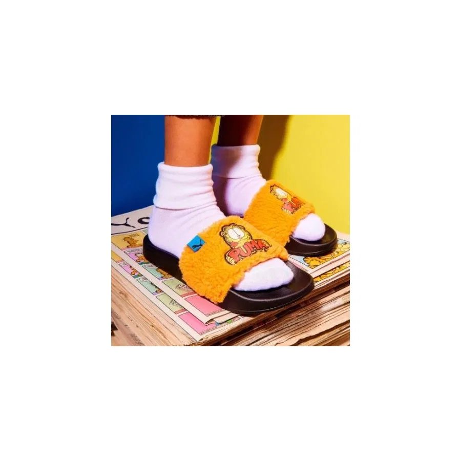 Детские сланцы с принтом Leadcat 2.0 Garfield Puma, Оранжевый — фото 3