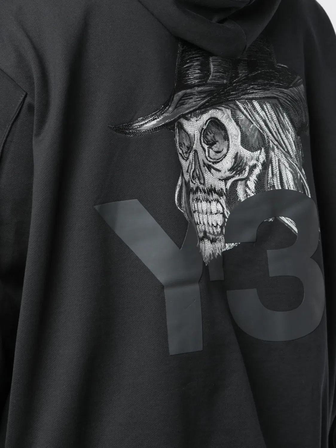 Худи Yohji Skull черная Adidas, черный — фото 2